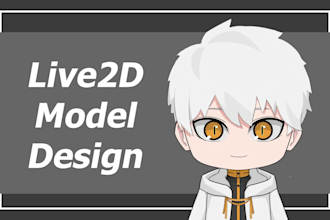 draw and rig chibi live2d model for vtuber
