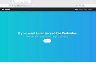 develop a stunning and professional  landing page website for you