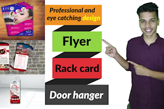 design professional flyer media kit rack card door hanger
