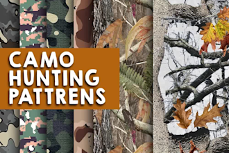 create camouflage seamless hunting pattern