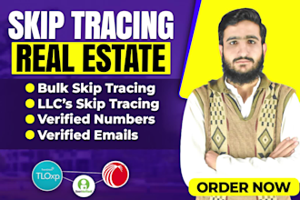 do skip tracing for real estate llc and bulk skip tracing