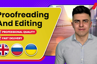 professionally proofread russian or ukrainian text