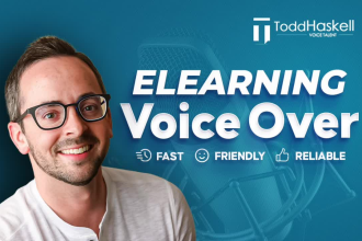 record a confident engaging american english elearning voice over or narration