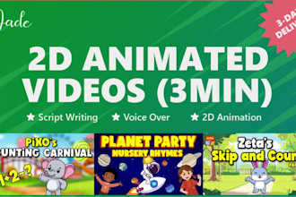 create a 2d animated video for kids 2d animation