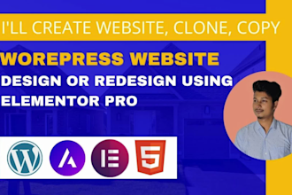 create website design and redesign wordpress website using elementor pro