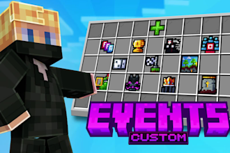 create a custom minecraft event with plugins and features