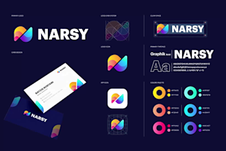 design corporate minimalist brand logo and full brand identity
