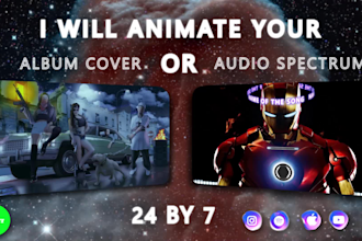 design and animate an album cover or a music visualizer