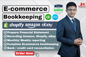 ecommerce bookkeeping and accounting for amazon, shopify, ebay