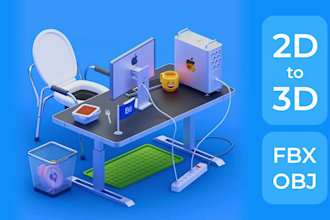 do 3d house, building, props modeling for game or printing