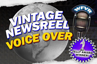record a vintage newsreel voice over