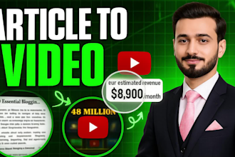 convert your article blog or script into an engaging video