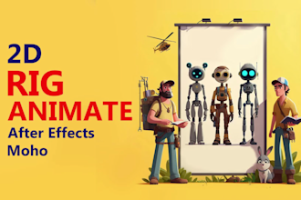 do 2d character rig and animate in moho and after effects