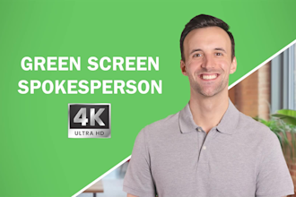 create a professional 4k green screen video or ad