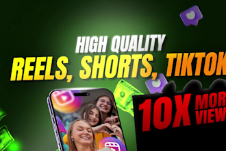 edit instagram reels, youtube shorts, tiktok with motion graphics