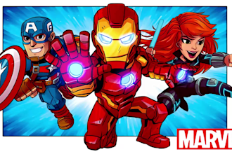 draw you as a marvel chibi character