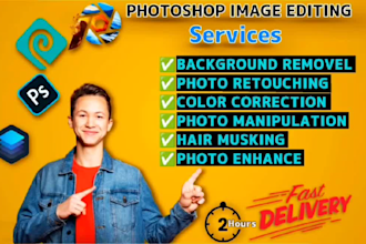 do photo manipulation, background change and photoshop editing