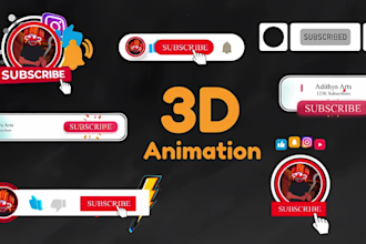 create amazing youtube subscribe button and like animations