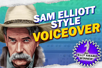 record a voice over in the style of sam elliott