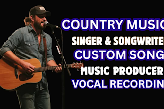 create custom country songs with acoustic guitar and male vocals folk singer