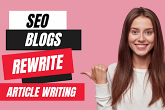 do creative writing and SEO blog writing in 24 hours