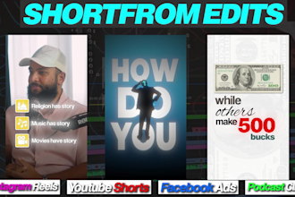 edit your shortform content, trendy reels, podcast clips and shorts