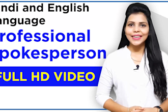 make a professional live action hindi spokesperson video