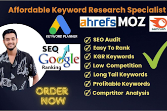 affordable keyword research specialist for your SEO ranking