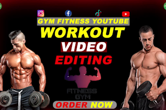do your workout, fitness, yoga, and gym videos for youtube, instagram, or tiktok