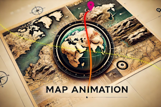 create explainer map animations like vox, johnny harris