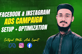 set up meta ads campaign for facebook and instagram marketing as meta ads expert