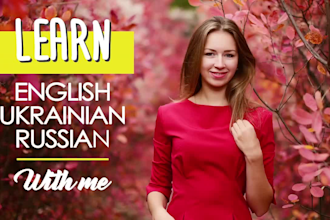 teach you english, russian or ukrainian
