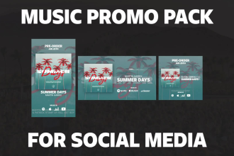 create a music promo video pack for social media, instagram