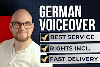record a high professional german voice over for you
