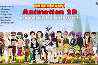 create custom 2d cartoon animation video