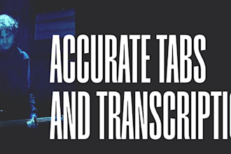 transcribe guitar and bass into accurate tabs and midi