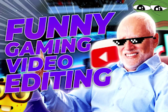 edit a funny gaming video for youtube with memes
