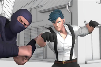 do 2d anime fight, anime fight scene, 2d japanese anime style, anime fighting