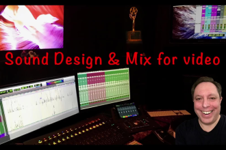 sound design, clean dialog, mix film, video, animation in surround sound