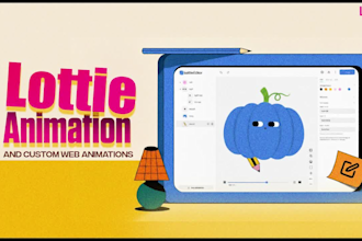 create custom lottie and svg website animations json, GIF, icons