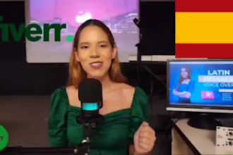 record a professional spanish female voice over or dubbing