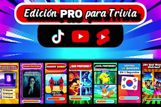 edito videos y shorts de trivia con estilo profesional y atractivo