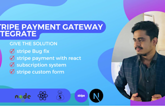 integrate stripe payment system in react app and fix error