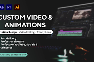 create or edit videos with custom animation, motion graphic