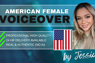 record a professional american female voice over