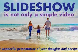 create a story based elegant and dynamic slideshow video