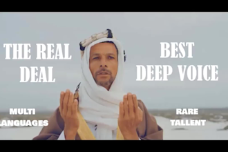 record deep arabic male voiceover