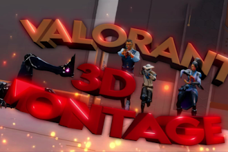 create viral 3d valorant montages for tiktok and reels
