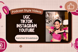 create female podcast ugc ads or spokesperson videos