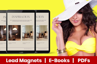 design book layouts, ebooks, lead magnet pdfs